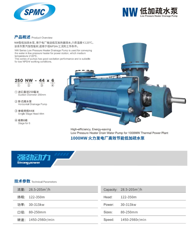 SPMC NW low-pressure heater drainage pump for power plant.png